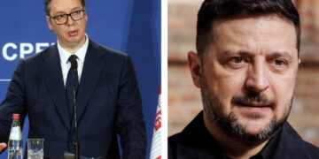 Aleksandar Vučić i Vladimir Zelenski daju izjave nakon razgovora