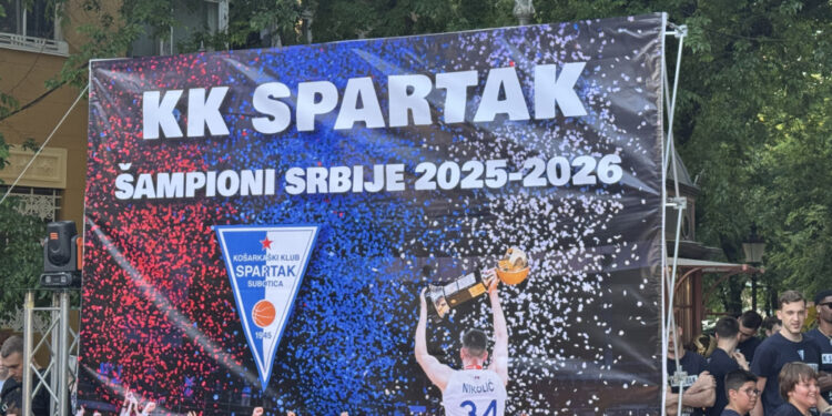 Subotica proslavila šampionsku titulu: Nakon 60 godina, trofej napustio Beograd