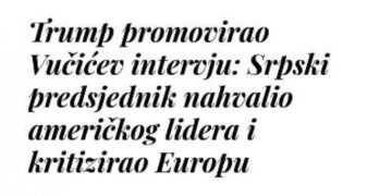 Trampova Podrška Vučiću izaziva zabrinutost među komšijama Srbije