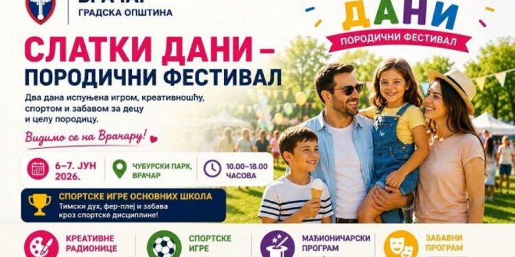 Porodična manifestacija ‘Slatki dani’ na Čuburi: Doživite Vračar kroz ukusne užitke