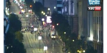 Blokade Beograda: Stotinak studenata protestuje u centru grada
