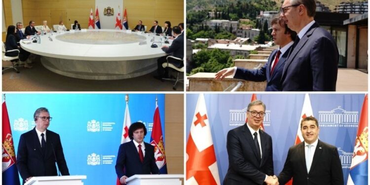 Vučić i Kobahidze obeležili drugi dan posete Gruziji: Predsednik Srbije ugostio delegaciju na ručku (FOTO/VIDEO)