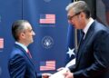 Predsednik Vučić čestitao američkom narodu i Donaldu Trampu na prijemu u ambasadi SAD