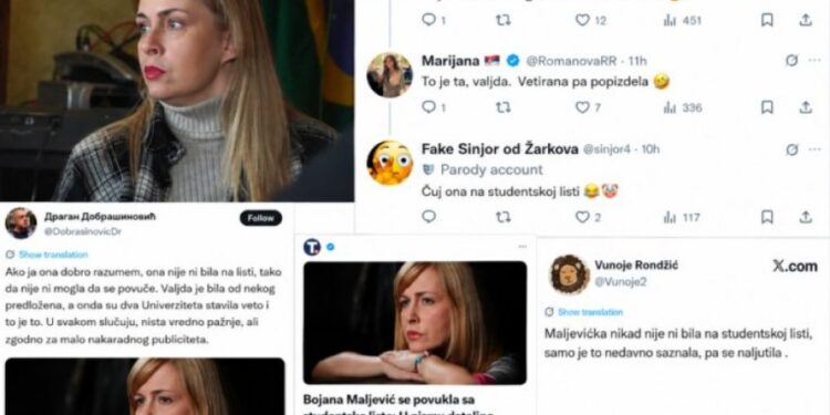 Hajka na Bojanu Maljević: studentska lista se suočava sa unutrašnjim sukobima