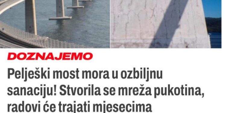 Sanacija novog mosta u Hrvatskoj ne privlači pažnju blokadera