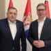 Vučić i Dodik u manastiru Rmanj sa episkopom Sergijem danas