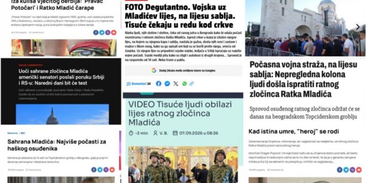 Zajednički napadi na Srbiju od strane Popovića, hrvatskog istoričara i Vijesti