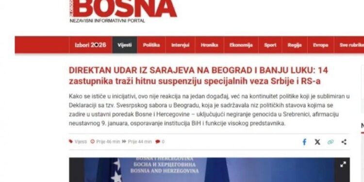 Sarajevo zahteva ukidanje Republike Srpske, pretnje srpskom narodu