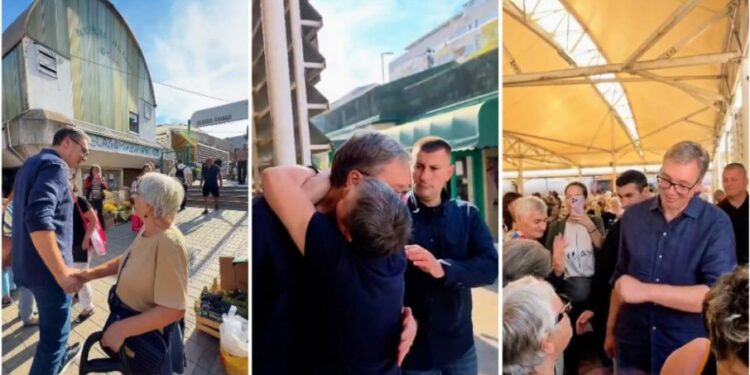 Vučić iznenadio Smederevce tokom posete pijaci