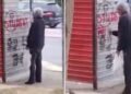 Student od 70 godina oštećuje grad: snimljen kako crta po stajalištu autobusa