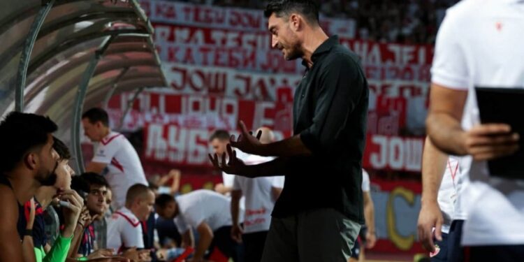Susret Alberta Rijere i Aleksandra Kataija posle meča Crvena zvezda