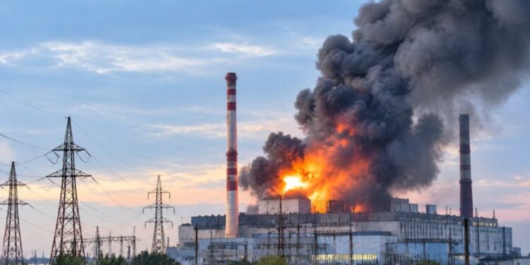 Granatiranje termoelektrane ukrajinske energetske kompanije od strane ruskih snaga